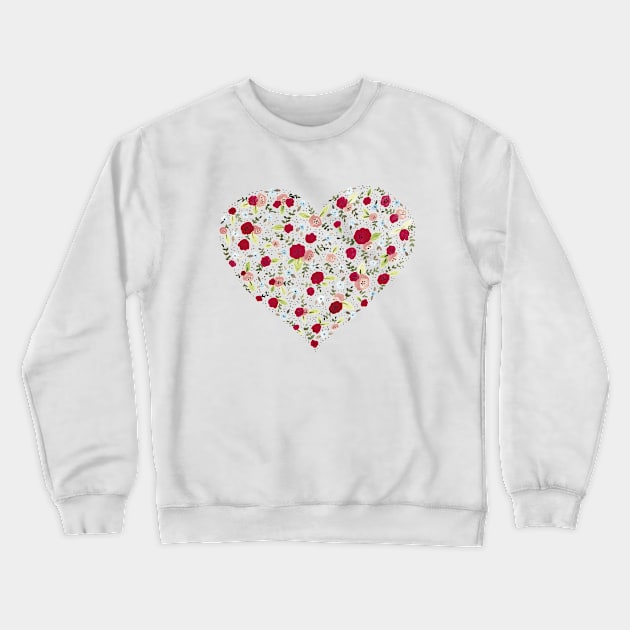 I love you floral heart Crewneck Sweatshirt by EpoqueGraphics